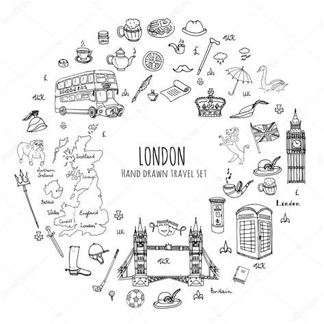 Premium Vector London Symbols Travel Time Set🌵 Descubra as emoções da ...