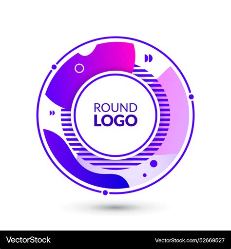 Abstract circle logo round frame icon corporate Vector Image