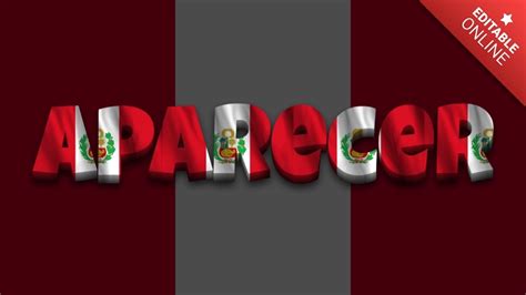 Aparecer | Peru Flag | Text Effect Generator