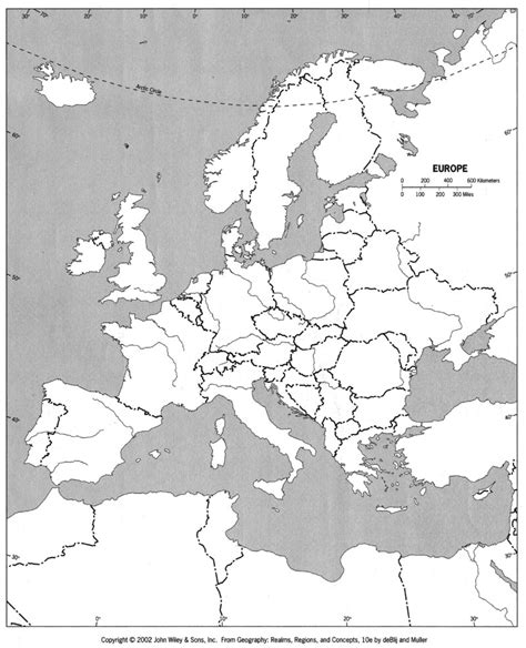 Printable Europe Outline Map