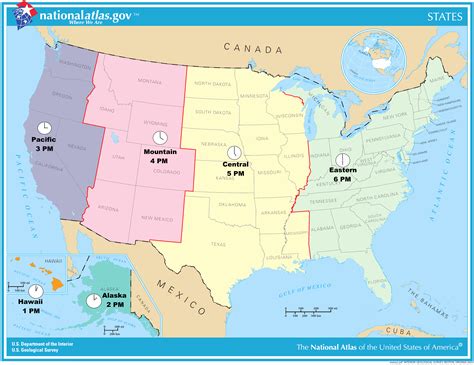 Time Zone Map Printable Free Usa Zones