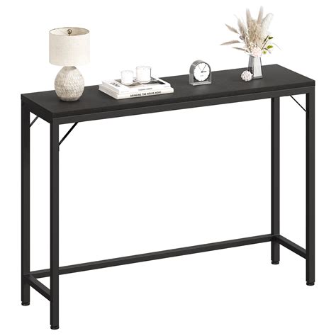 Whizmax 39.4" Console Tables,Industrial Narrow Sofa Table with Storage Shelf for Living Room ...