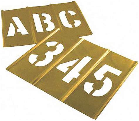 C.H. Hanson Stencil Set,Letters & Numbers,Brass 10156 - Walmart ...