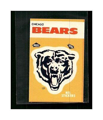 1984 Fleer Chicago Bears Logo Sticker Card Schedule Insert Vintage NFL ...