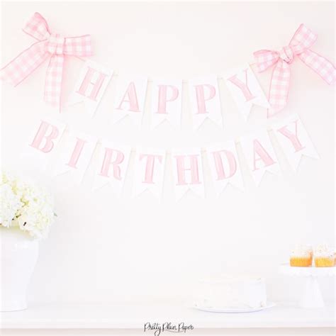 Watercolor Printable Happy Birthday Banner - Etsy