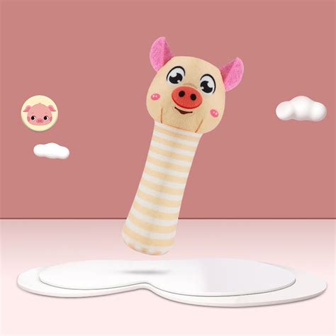 Baby Soft Rattles Shaker Developmental Hand Baby Toys Cute Stuffed ...