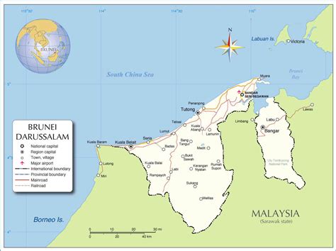 Brunei Map - Guide of the World