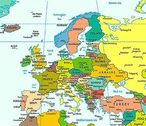 Modern Map Of Europe And Asia - Emilia Natividad