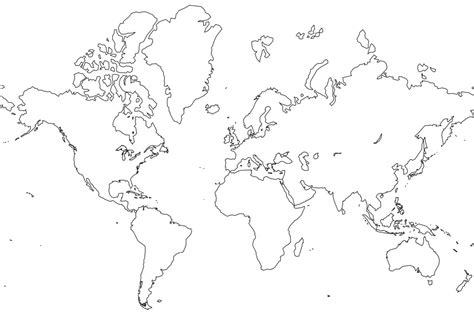 Map Of World To Colour