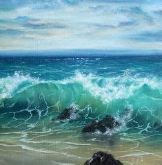 Pin on Art in 2024 | Beach art painting, Ocean art painting, Water art