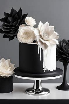 Black and White Wedding Cake en 2024