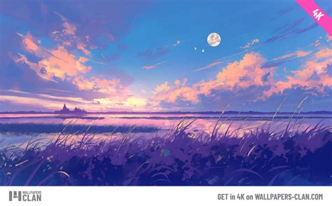 Aesthetic Nature Sunset Desktop Wallpaper - Download in HD & 4K