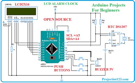 Real Time Clock Circuit Diagram Ds1307