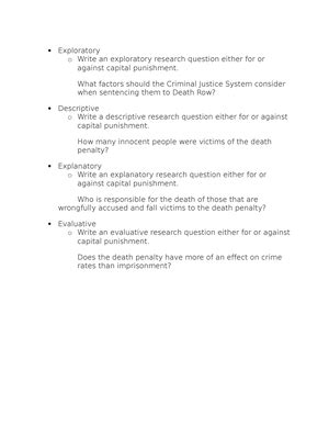 [Solved] is this a Descriptive research question What types of crimes ...