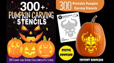 300 Printable Pumpkin Carving Stencils