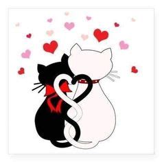 Happy Valentine’s Day | Cat art, Cat artwork, Disney silhouette art