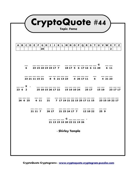 Cryptogram Puzzles Printable Pdf With Answers