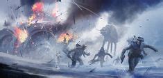 Battle of Hoth | Star wars battlefront, Star wars artwork, Star wars art