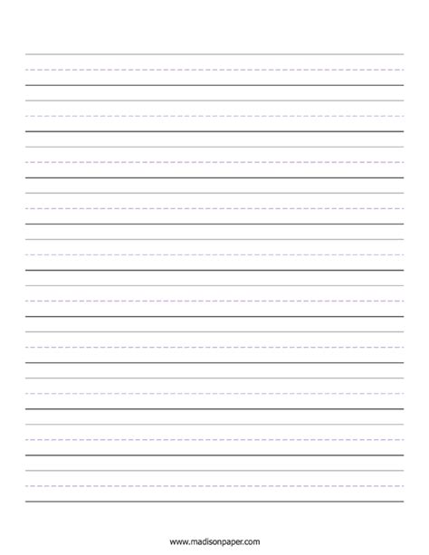 Blank Page With Lines For Writing