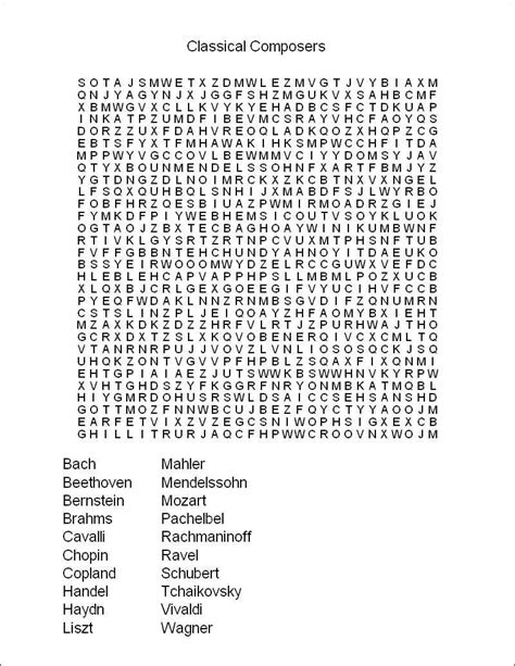 Free Printable Word Search Puzzles For Adults