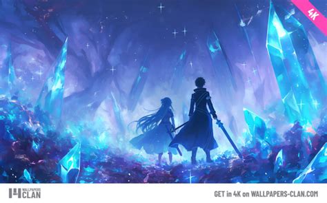 Asuna and Kirito Starry Night PC Wallpaper - Download in HD & 4K