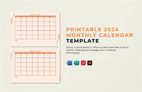 Printable 2024 Free Calendar Template Google Docs Word - Aila Robinette