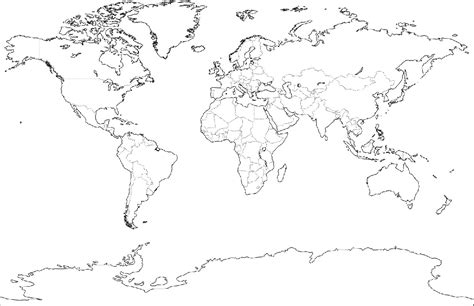 World Map To Print And Colour