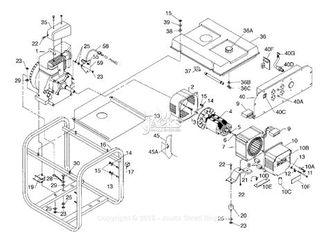 PowerMate Formerly Coleman PM0545303 Parts Diagram for Generator Parts