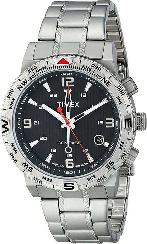 Buy Timex Adventure Series Stainless Steel Compass Watch | Timex T2P289 ...