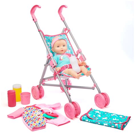 Buy Kid Connection Baby Doll Stroller Set, 10 Pieces Online in India ...