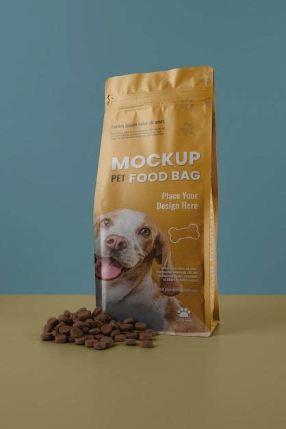 Premium PSD | Pet food bag mockup design