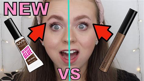 New NYX The Brow Glue TINTED Brow Gel VS NYX Tinted Eyebrow Mascara! - YouTube