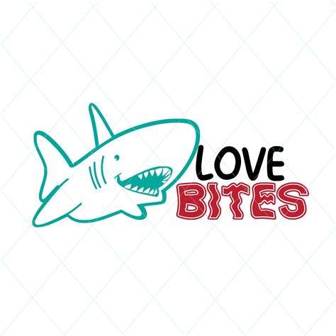 Love bites svg valentines cute shark valentine shark svg | Etsy