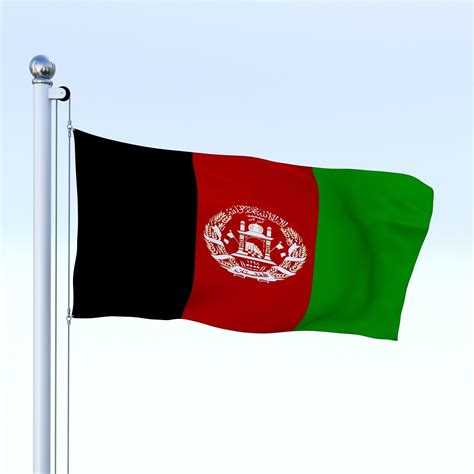 3D model Animated Afghanistan Flag | CGTrader