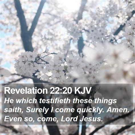 Revelation 22:20 KJV Bible Verse Images