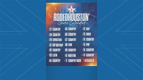 RodeoHouston announced 2023 concert genre calendar | khou.com