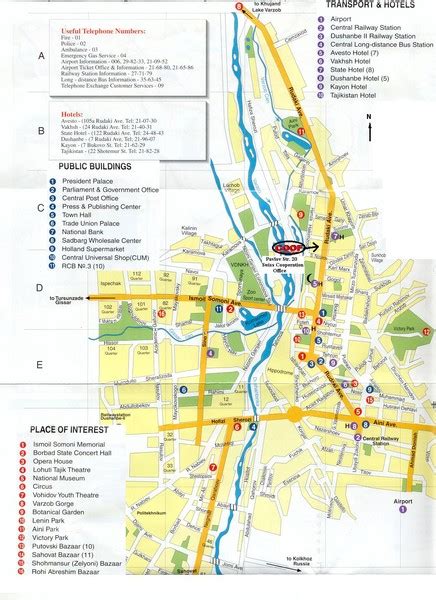 Dushanbe Tourist Map - Dushanbe Tajikistan • mappery