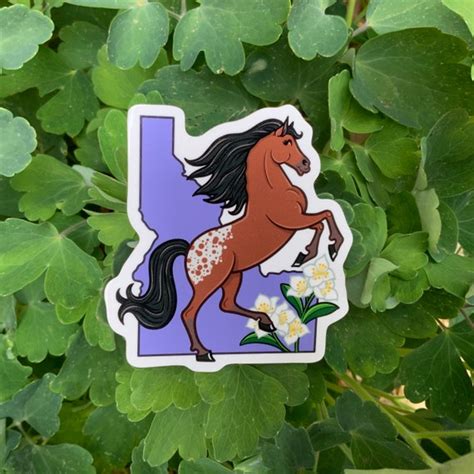 Sticker: Idaho State Appaloosa Horse and Syringa. Official | Etsy