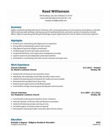 10+ Volunteer Resume Templates - PDF, DOC | Resume examples ...