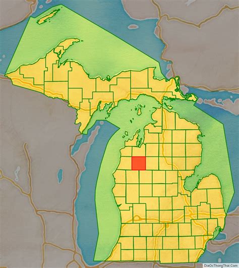 Map of Wexford County, Michigan - Thong Thai Real