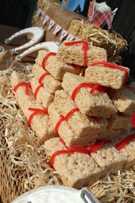 horse party food ideas | rice krispie hay bales in 2020 | Horse ...