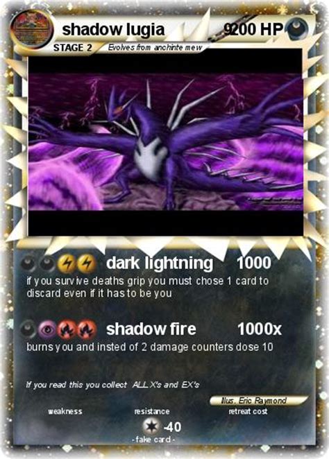 Pokémon shadow lugia 9 7 7 - dark lightning 1000 - My Pokemon Card