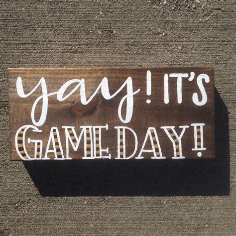 Game Day Hand Painted Sign, Hand Lettered Wood Sign for Home, Custom Team Colors Game Day Sign ...