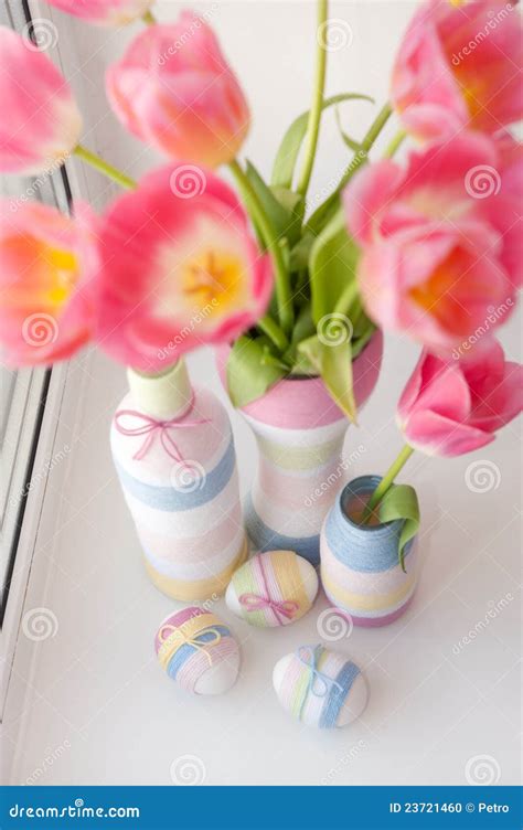 Pink tulips in vase stock photo. Image of fresh, holiday - 23721460