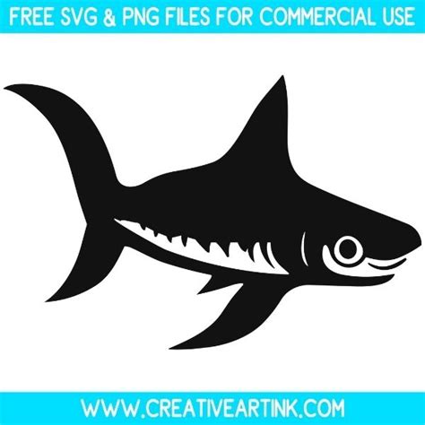 Shark Silhouette SVG – Free SVG Files | Creativeartink.com