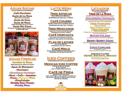 Menu for Tres Leches Café in Phoenix, AZ | Sirved