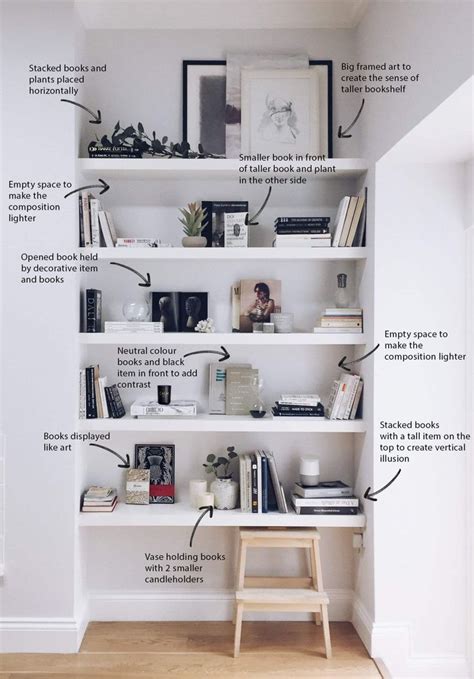 How to decorate your shelves: the minimal style - The White Interior | Shelf decor living room ...