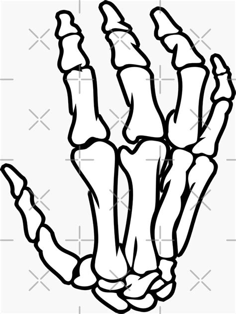 "Skeleton Hand" Sticker for Sale by hunnydoll | Redbubble