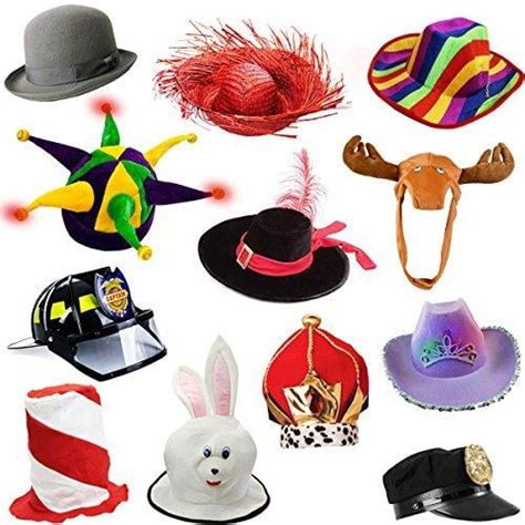 6 Assorted Dress Up Costume Party Hats by Funny Party Hats - Walmart.com - Walmart.com