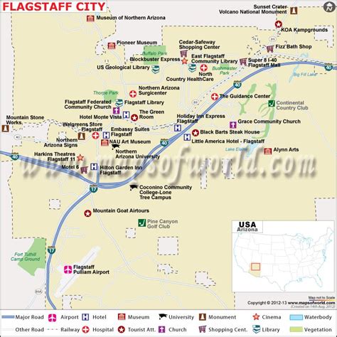 Flagstaff Arizona Map | Street Map of Flagstaff AZ | Arizona map, Flagstaff map, Flagstaff arizona